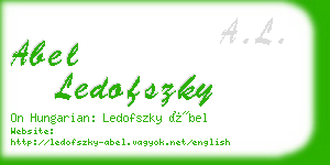 abel ledofszky business card
